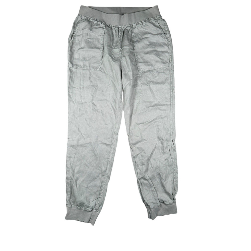 Faherty Arlie Day Pants Size L Linen Blend Pull On Jogger Pale Green Casual